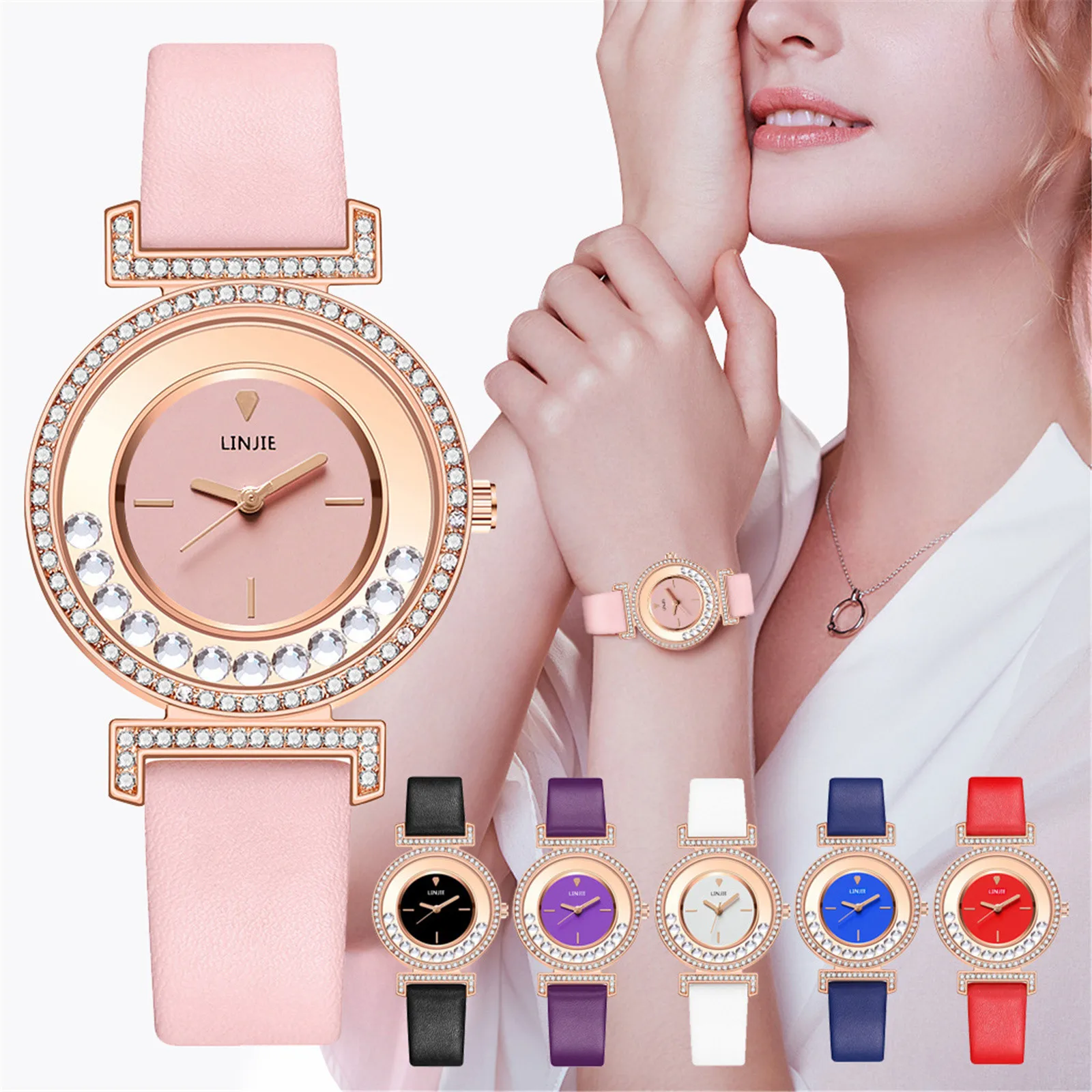 

No waterproof Quartz Watch For Women Luxury Casual Fashion Simple Wrist Watches Popular Gift ас женские Round Sports